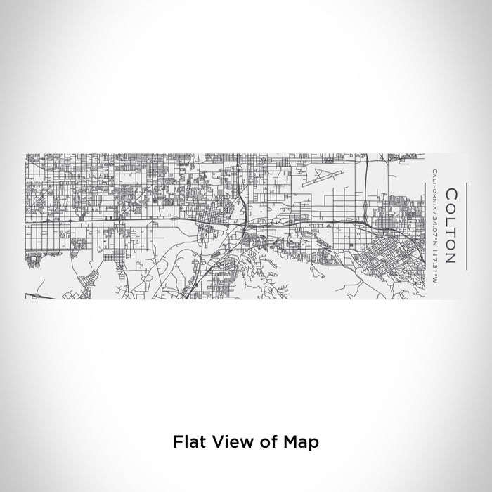 Rendered View of Colton California Map Engraving on 10oz Stainless Steel Insulated Cup with Sliding Lid in White