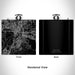 Rendered View of Colton California Map Engraving on 6oz Stainless Steel Flask in Black