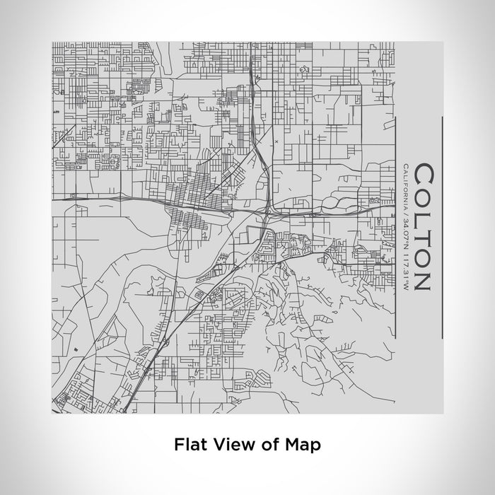 Rendered View of Colton California Map Engraving on 17oz Stainless Steel Insulated Tumbler