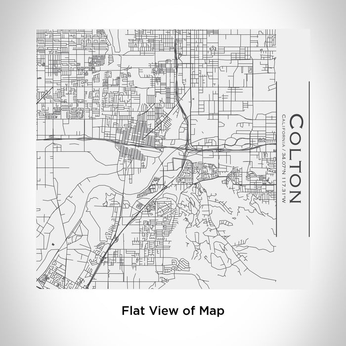 Rendered View of Colton California Map Engraving on 17oz Stainless Steel Insulated Tumbler in White