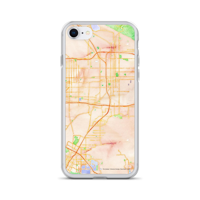 Custom iPhone SE Colton California Map Phone Case in Watercolor