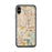 Custom iPhone X/XS Colton California Map Phone Case in Woodblock