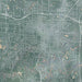 Columbia Missouri Map Print in Afternoon Style Zoomed In Close Up Showing Details