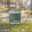 Right View Custom Columbia Missouri Map Enamel Mug in Afternoon on Grass With Trees in Background