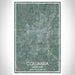 Columbia Missouri Map Print Portrait Orientation in Afternoon Style With Shaded Background