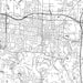 Columbia Missouri Map Print in Classic Style Zoomed In Close Up Showing Details
