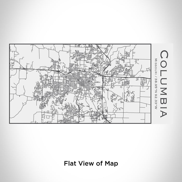 Rendered View of Columbia Missouri Map Engraving on 17oz Stainless Steel Insulated Cola Bottle in White