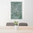 24x36 Columbia South Carolina Map Print Portrait Orientation in Afternoon Style Behind 2 Chairs Table and Potted Plant