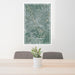 24x36 Columbia South Carolina Map Print Portrait Orientation in Afternoon Style Behind 2 Chairs Table and Potted Plant