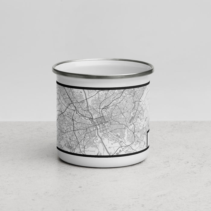 Front View Custom Columbia South Carolina Map Enamel Mug in Classic