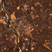Columbia South Carolina Map Print in Ember Style Zoomed In Close Up Showing Details