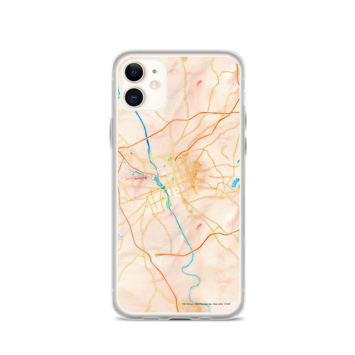 Custom Columbia South Carolina Map Phone Case in Watercolor