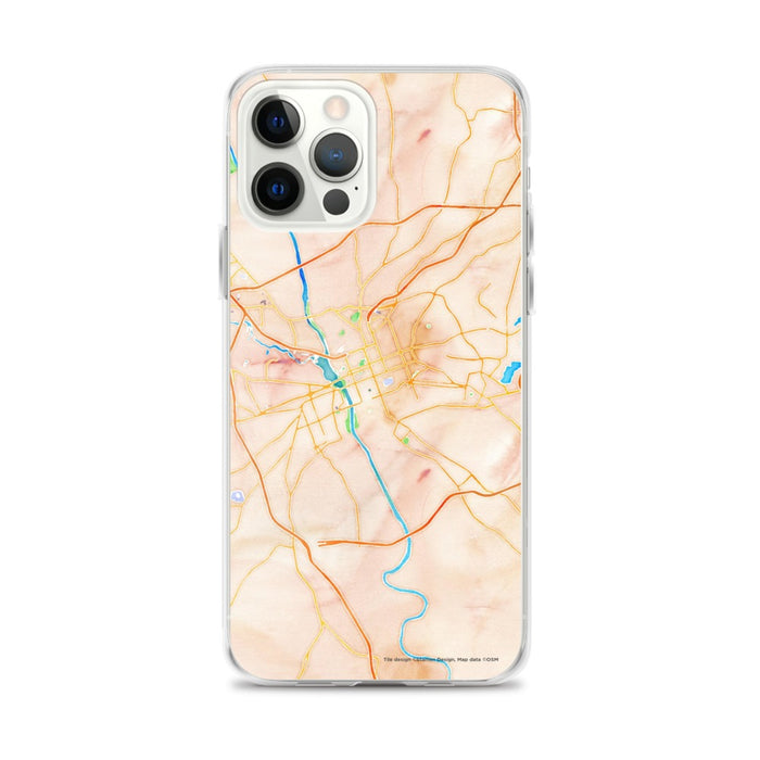 Custom Columbia South Carolina Map iPhone 12 Pro Max Phone Case in Watercolor