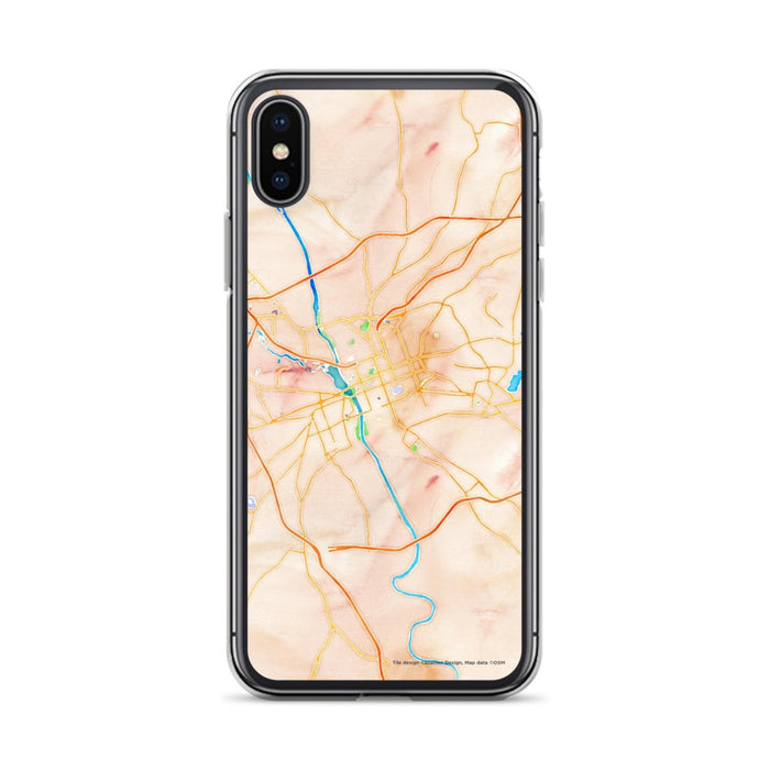 Custom Columbia South Carolina Map Phone Case in Watercolor