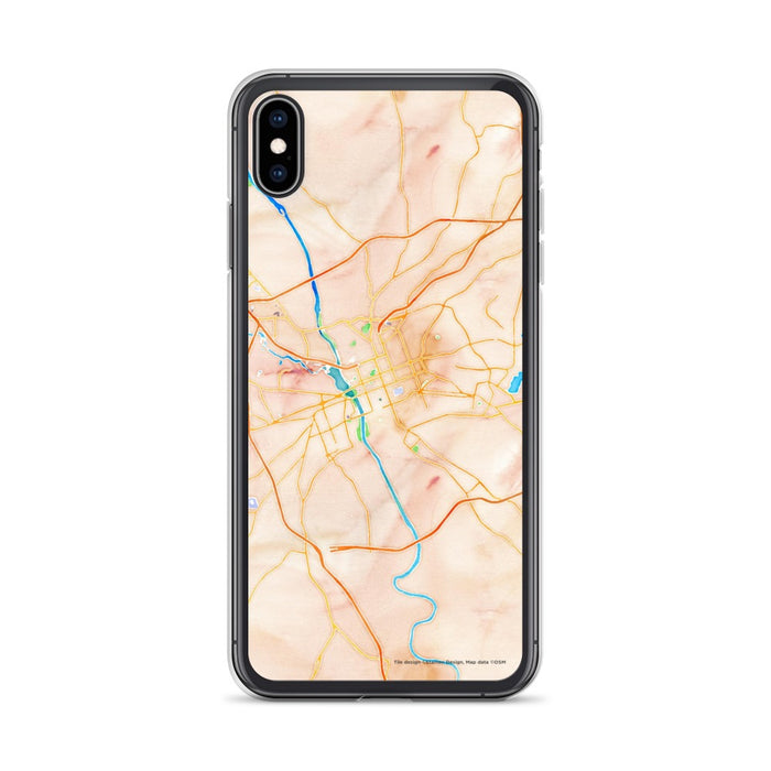 Custom Columbia South Carolina Map Phone Case in Watercolor