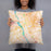 Person holding 18x18 Custom Columbia South Carolina Map Throw Pillow in Watercolor