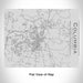 Rendered View of Columbia Tennessee Map Engraving on 20oz Stainless Steel Insulated Bottle with Bamboo Top