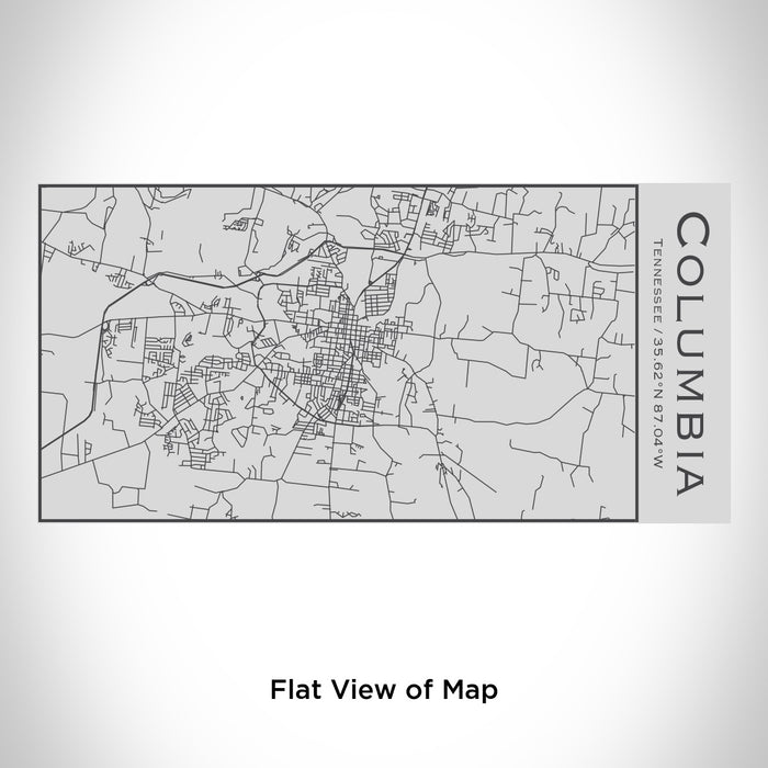 Rendered View of Columbia Tennessee Map Engraving on 17oz Stainless Steel Insulated Cola Bottle