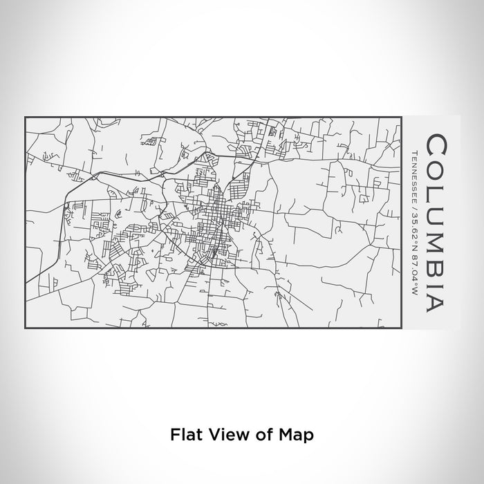Rendered View of Columbia Tennessee Map Engraving on 17oz Stainless Steel Insulated Cola Bottle in White