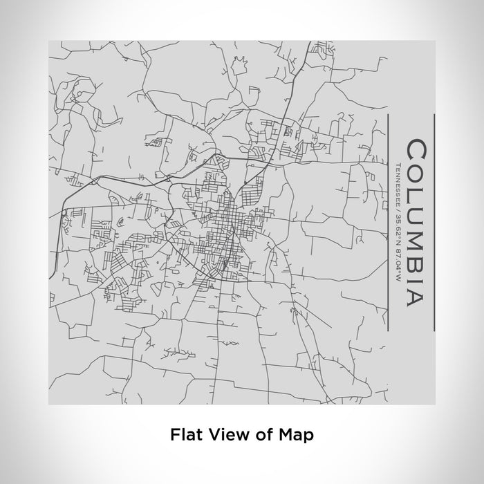 Rendered View of Columbia Tennessee Map Engraving on 17oz Stainless Steel Insulated Tumbler