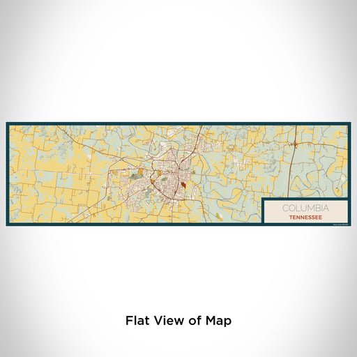 Flat View of Map Custom Columbia Tennessee Map Enamel Mug in Woodblock