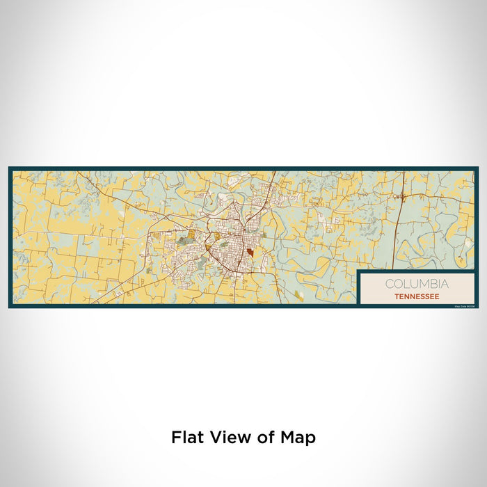 Flat View of Map Custom Columbia Tennessee Map Enamel Mug in Woodblock