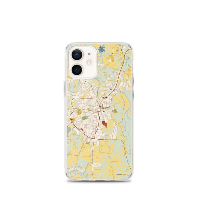 Custom Columbia Tennessee Map iPhone 12 mini Phone Case in Woodblock