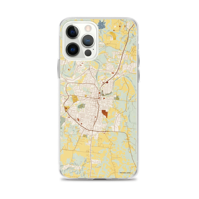 Custom Columbia Tennessee Map iPhone 12 Pro Max Phone Case in Woodblock