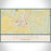 Columbia Tennessee Map Print Landscape Orientation in Woodblock Style With Shaded Background