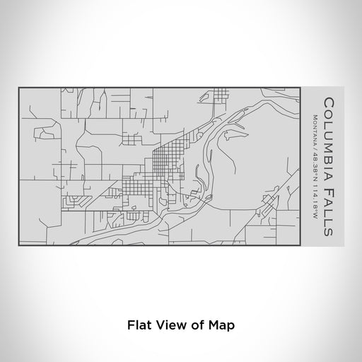 Rendered View of Columbia Falls Montana Map Engraving on 17oz Stainless Steel Insulated Cola Bottle