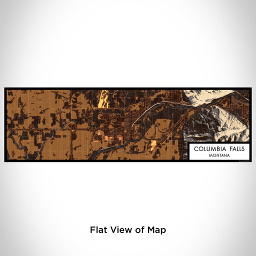 Flat View of Map Custom Columbia Falls Montana Map Enamel Mug in Ember