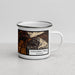 Right View Custom Columbia Falls Montana Map Enamel Mug in Ember