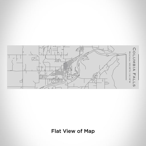 Rendered View of Columbia Falls Montana Map Engraving on 10oz Stainless Steel Insulated Cup with Sipping Lid