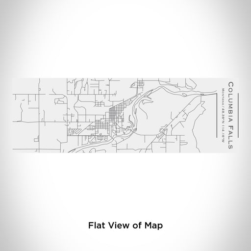 Rendered View of Columbia Falls Montana Map Engraving on 10oz Stainless Steel Insulated Cup with Sliding Lid in White