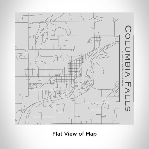 Rendered View of Columbia Falls Montana Map Engraving on 17oz Stainless Steel Insulated Tumbler