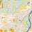 Columbia Falls Montana Map Print in Woodblock Style Zoomed In Close Up Showing Details