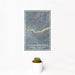 12x18 Columbia River Gorge National Scenic Area Map Print Portrait Orientation in Afternoon Style With Small Cactus Plant in White Planter