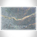 Columbia River Gorge National Scenic Area Map Print Landscape Orientation in Afternoon Style With Shaded Background