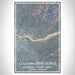 Columbia River Gorge National Scenic Area Map Print Portrait Orientation in Afternoon Style With Shaded Background