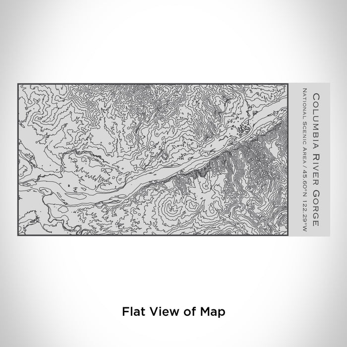 Rendered View of Columbia River Gorge National Scenic Area Map Engraving on 17oz Stainless Steel Insulated Cola Bottle