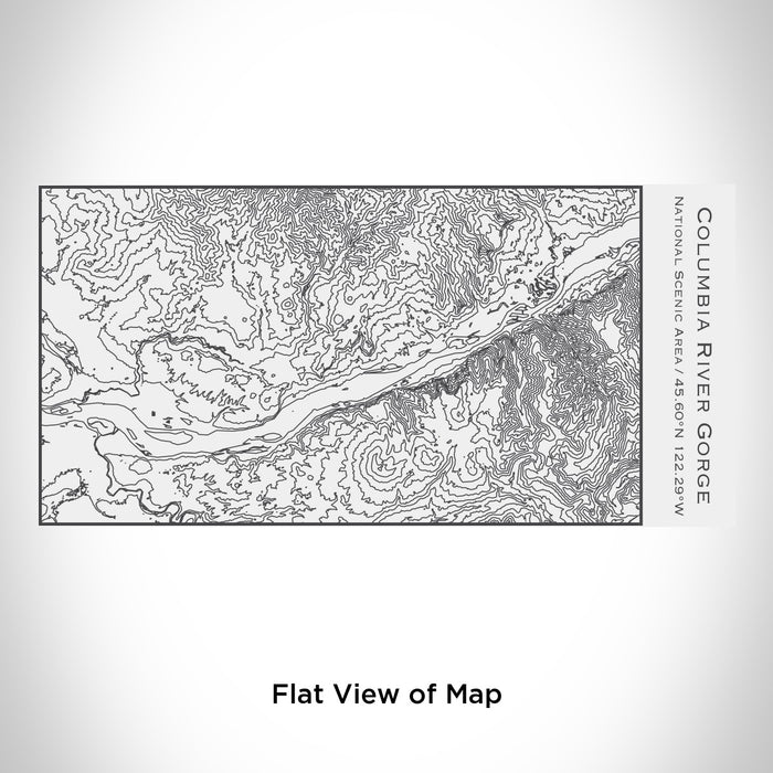 Rendered View of Columbia River Gorge National Scenic Area Map Engraving on 17oz Stainless Steel Insulated Cola Bottle in White