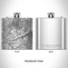 Rendered View of Columbia River Gorge National Scenic Area Map Engraving on 6oz Stainless Steel Flask