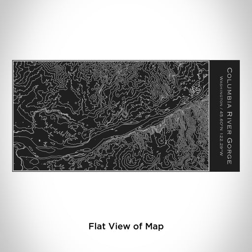 Rendered View of Columbia River Gorge Washington Map Engraving on 17oz Stainless Steel Insulated Cola Bottle in Black