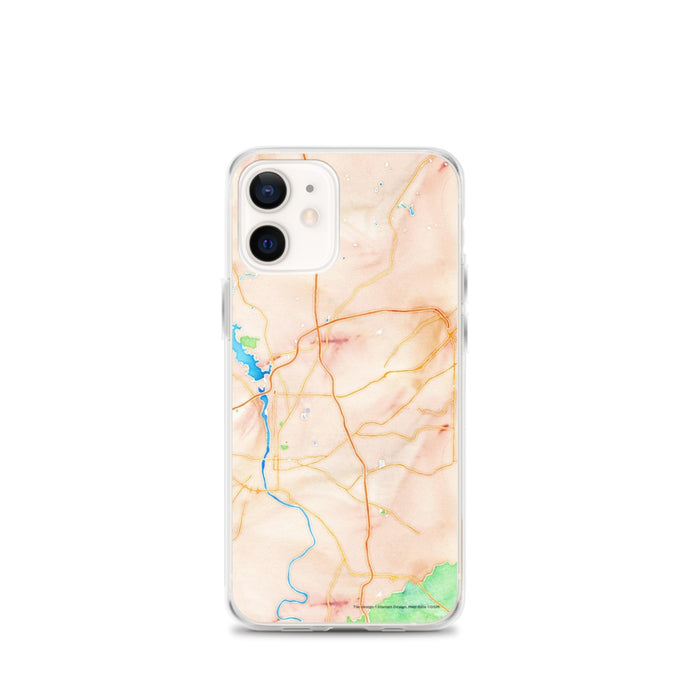 Custom Columbus Georgia Map iPhone 12 mini Phone Case in Watercolor