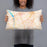 Person holding 20x12 Custom Columbus Georgia Map Throw Pillow in Watercolor