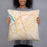 Person holding 18x18 Custom Columbus Georgia Map Throw Pillow in Watercolor