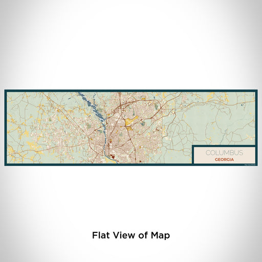 Flat View of Map Custom Columbus Georgia Map Enamel Mug in Woodblock