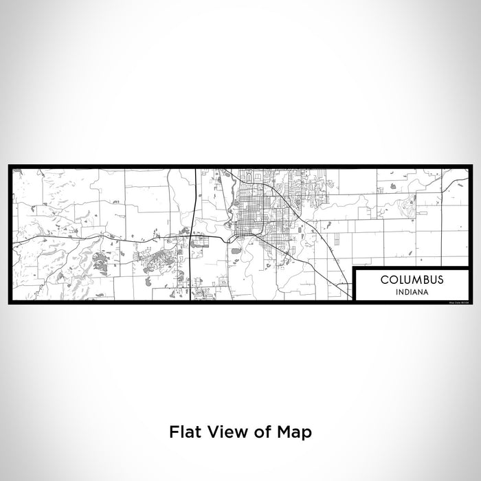 Flat View of Map Custom Columbus Indiana Map Enamel Mug in Classic
