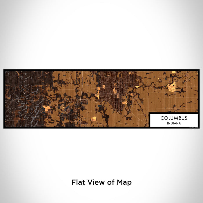 Flat View of Map Custom Columbus Indiana Map Enamel Mug in Ember
