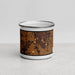 Front View Custom Columbus Indiana Map Enamel Mug in Ember